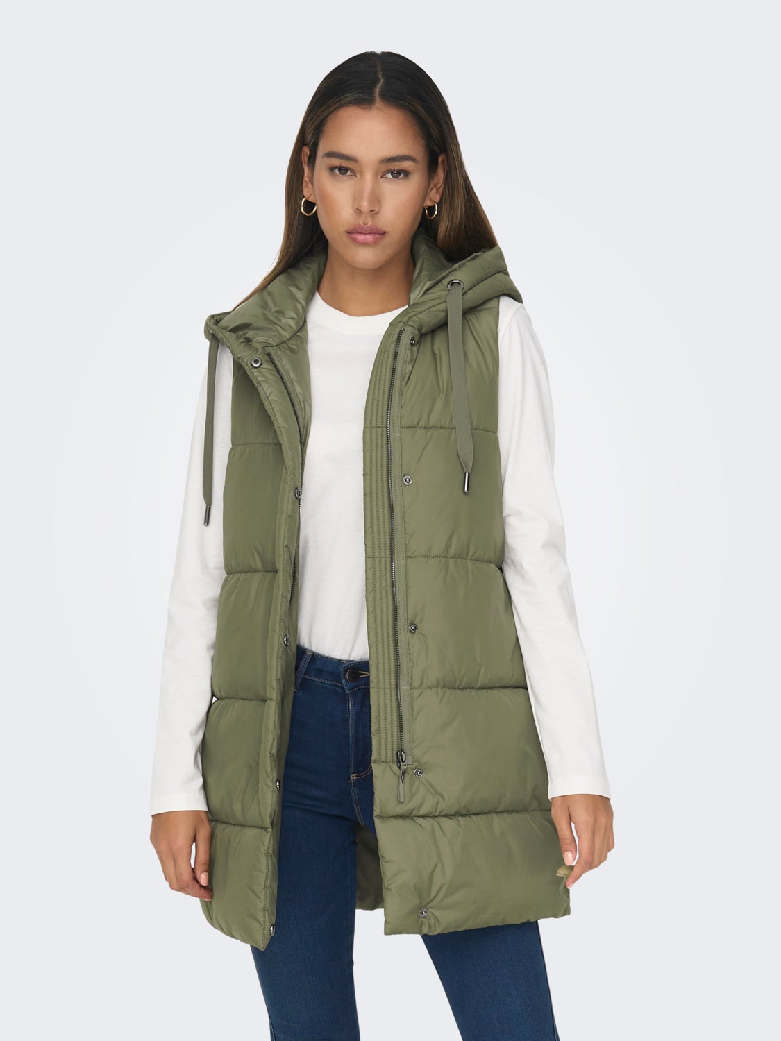 Hooded puffer vest