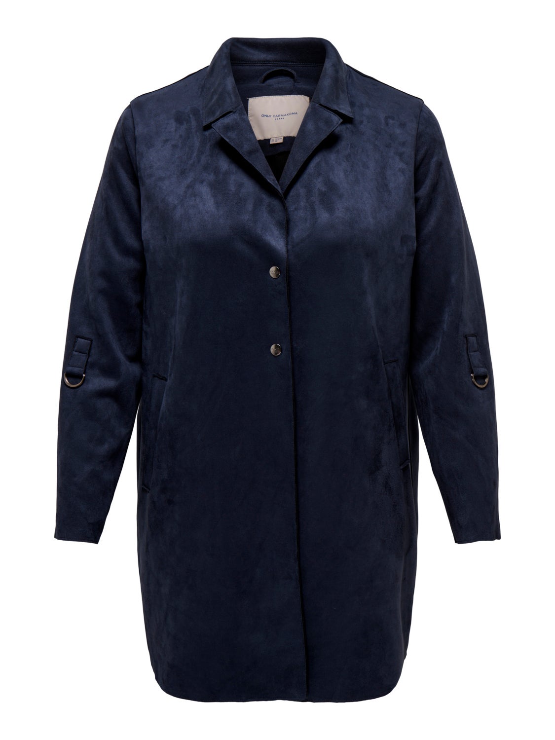 Curvy faux suede coat