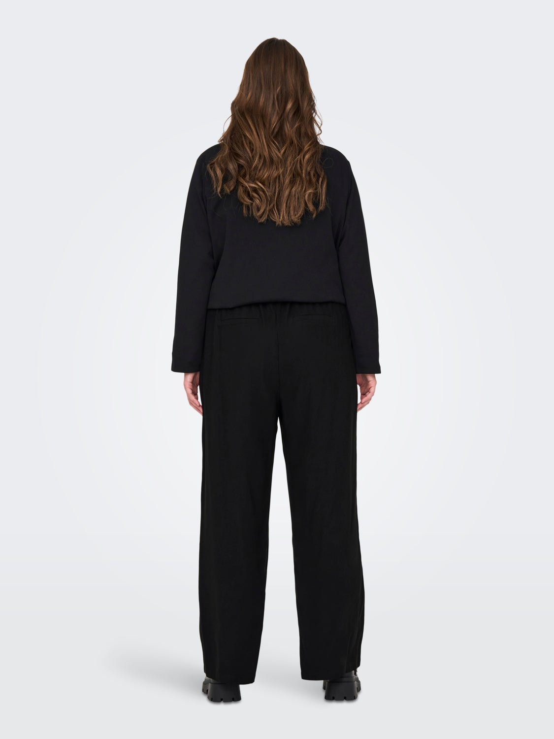 Curvy Wide Viscose Trousers