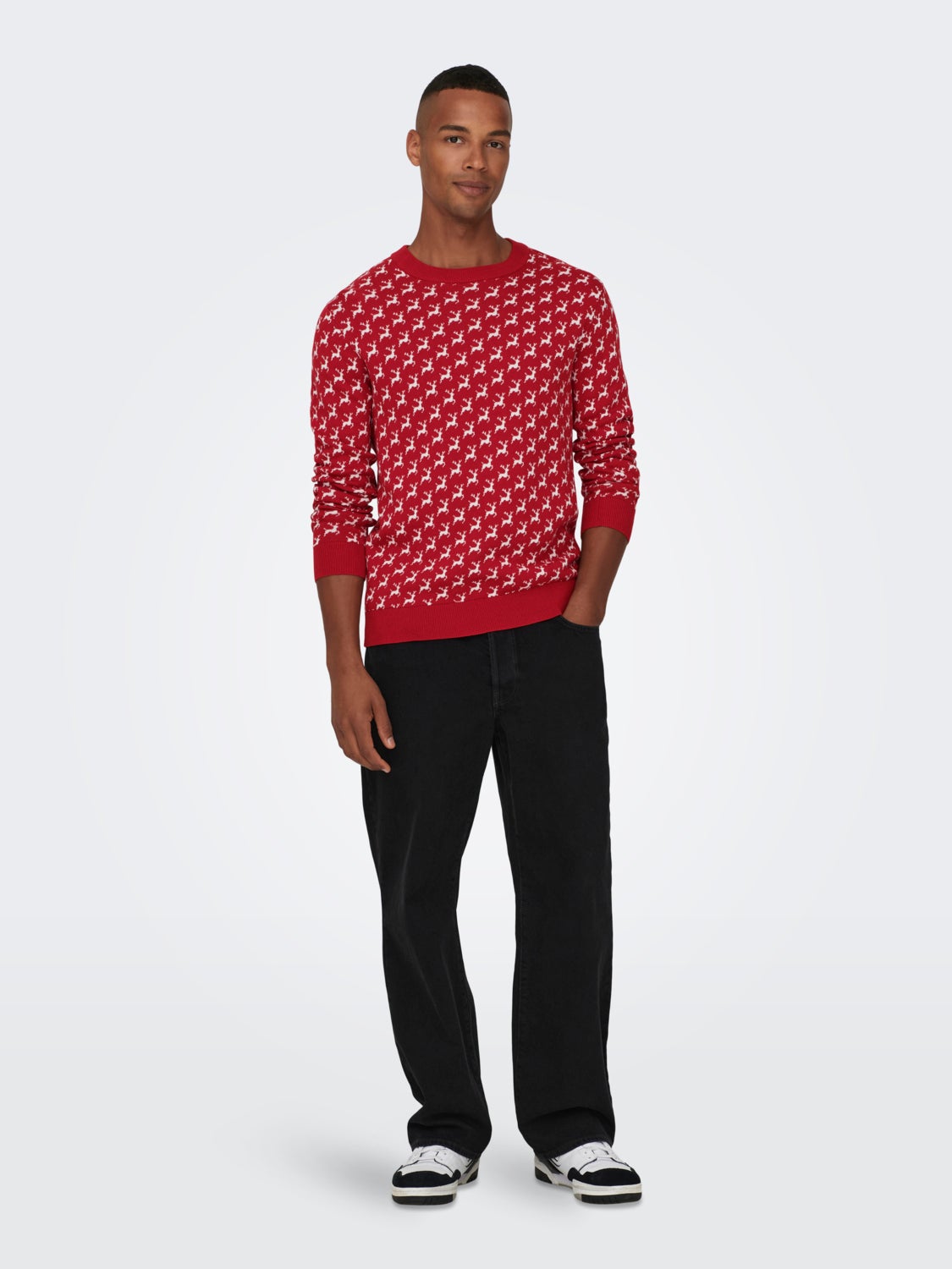 Crewneck christmas knitted pullover