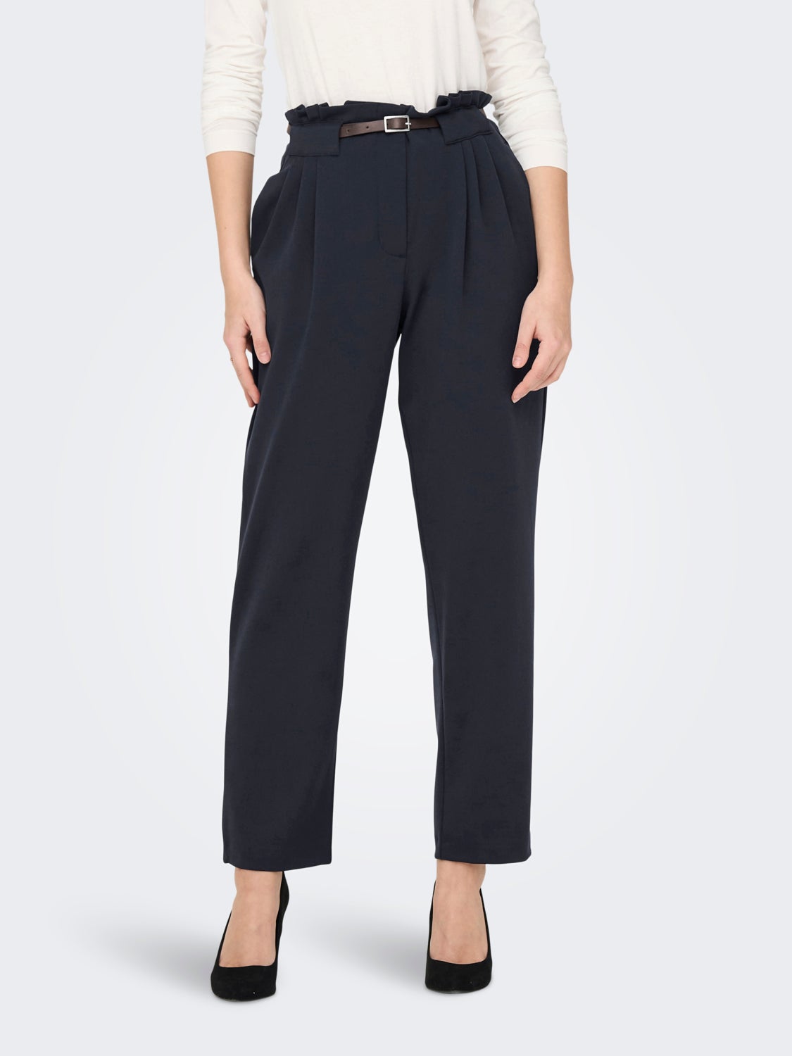 Dad Fit High Waisted Trousers