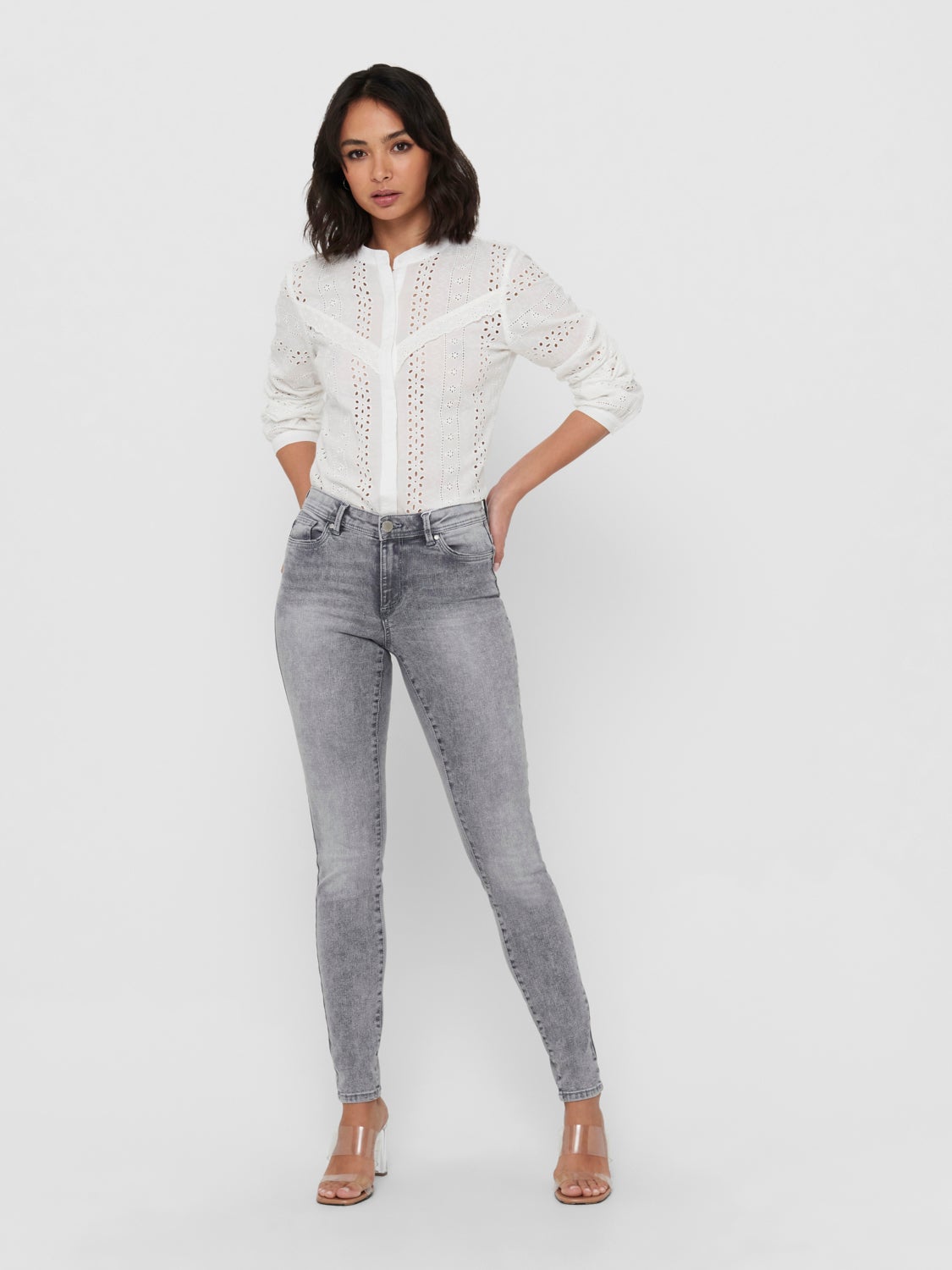 ONLWauw life mid Skinny fit jeans