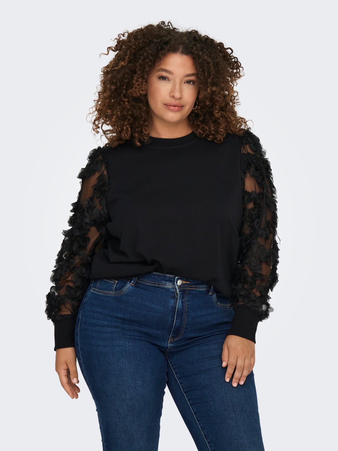 Curvy o-neck sweatshirt