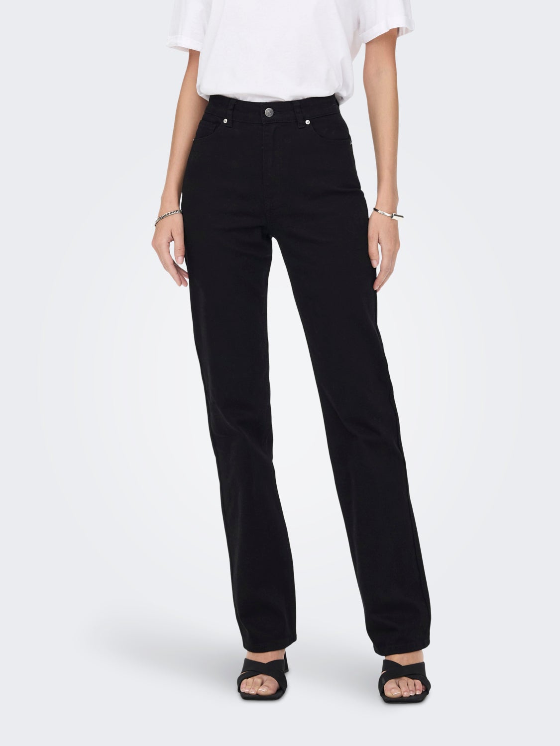 High waisted Straight Fit Trousers