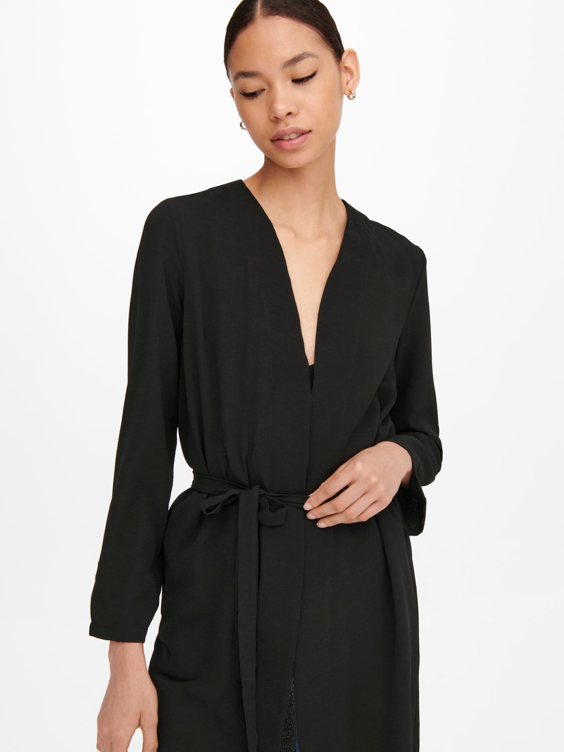 Cozigan with tie belt