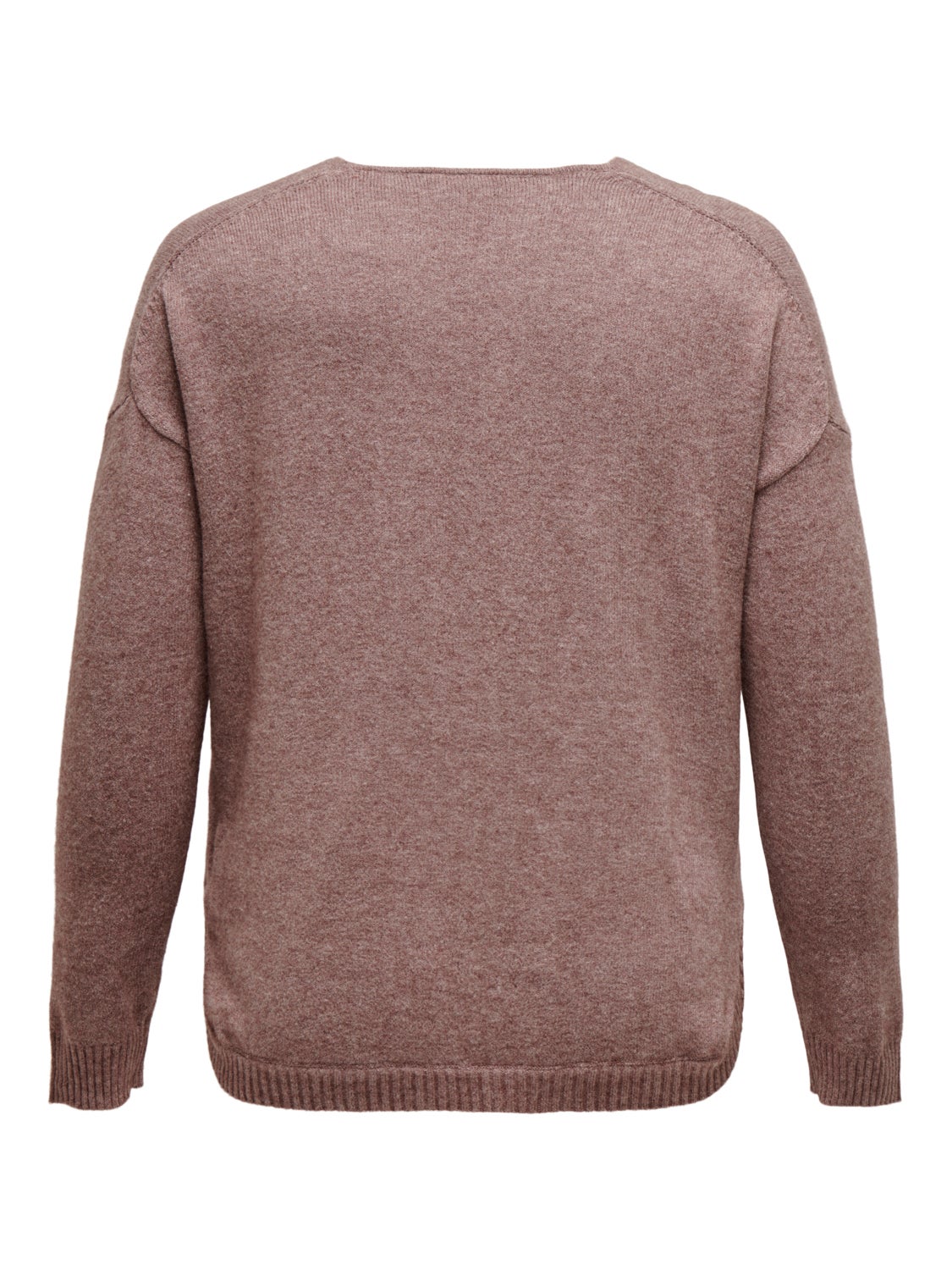 Curvy V-neck Knitted Pullover