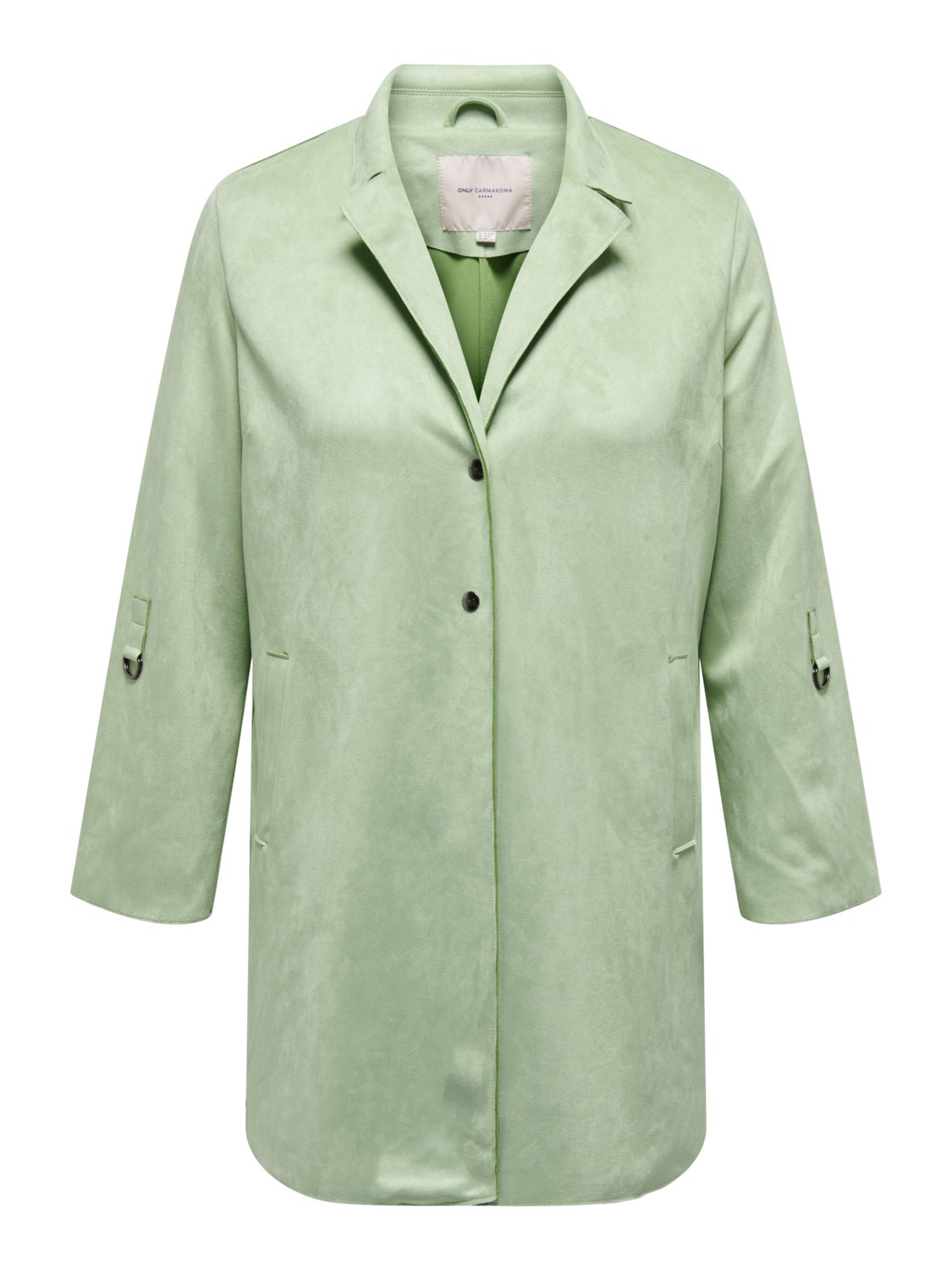 Curvy faux suede coat