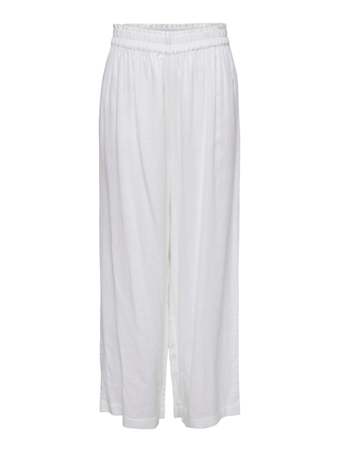 High waisted linen blend Trousers