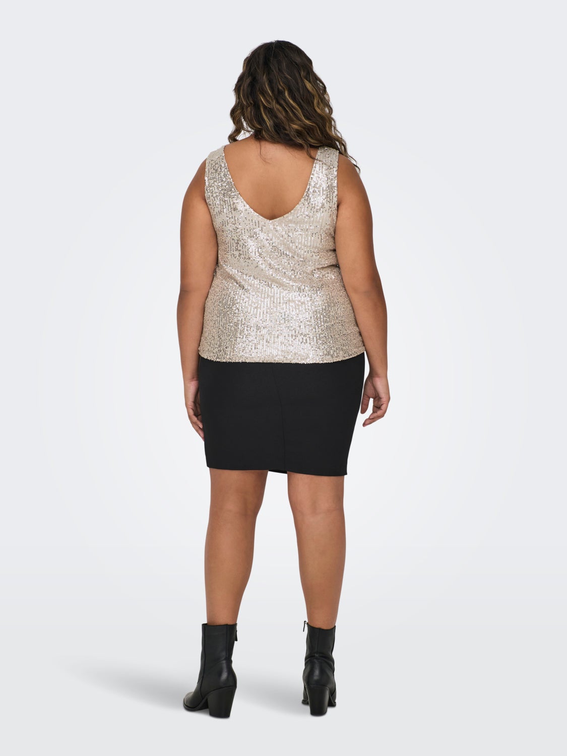 Curvy sequin top