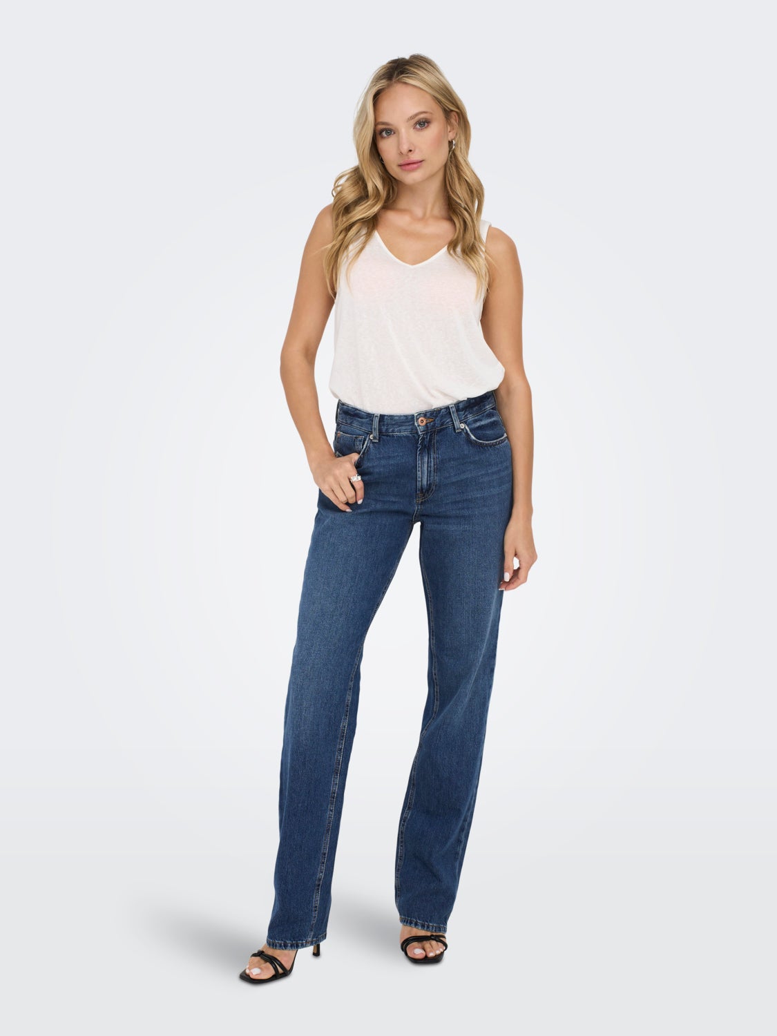 ONLJACI MW STRAIGHT FIT JEANS