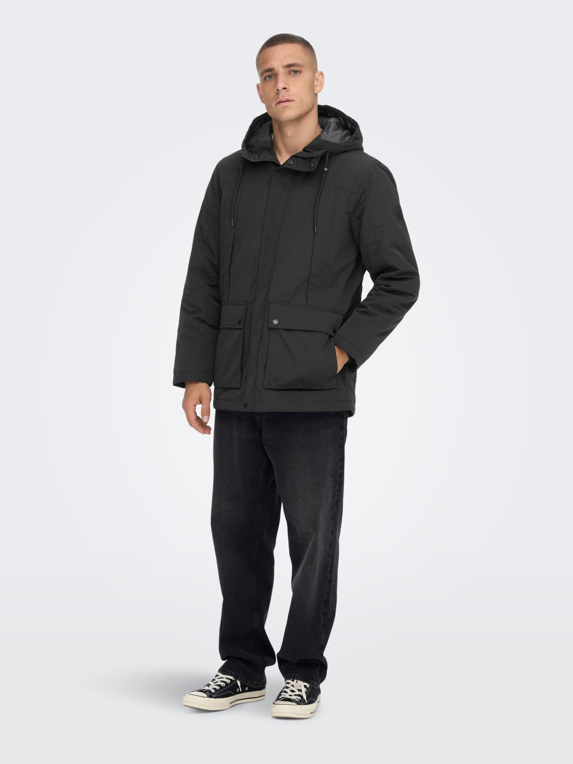 Parka jacket with hood