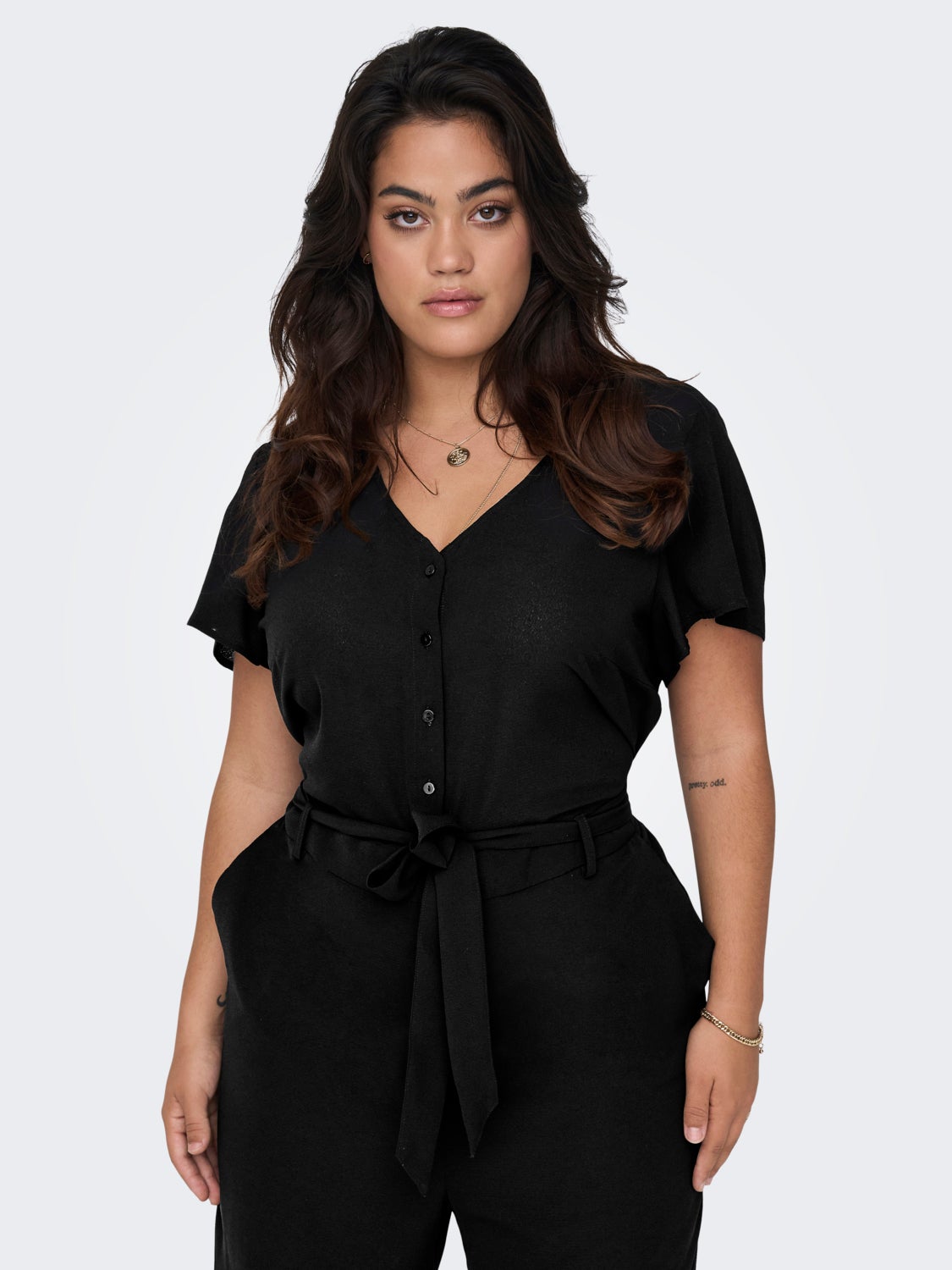 Curvy short sleeved Jumpsuit