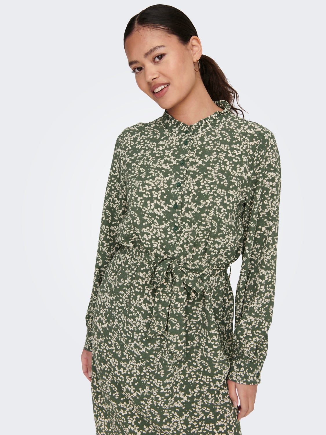 Regular Fit China Collar Short dress