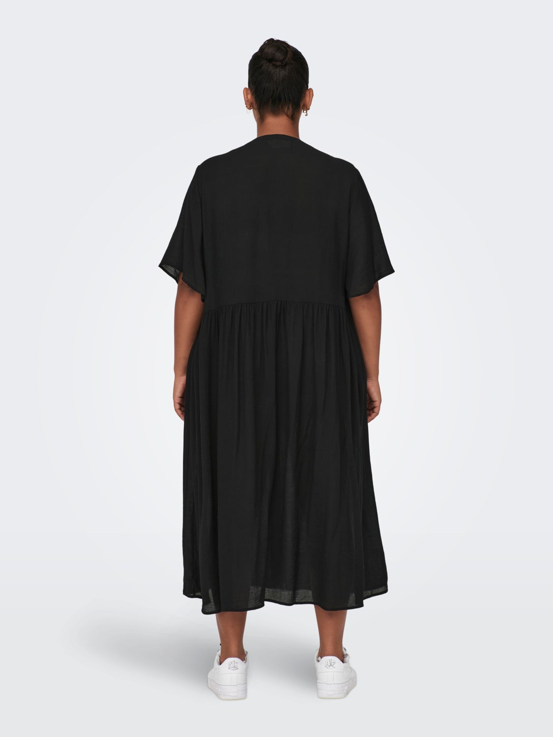 Curvy button midi dress