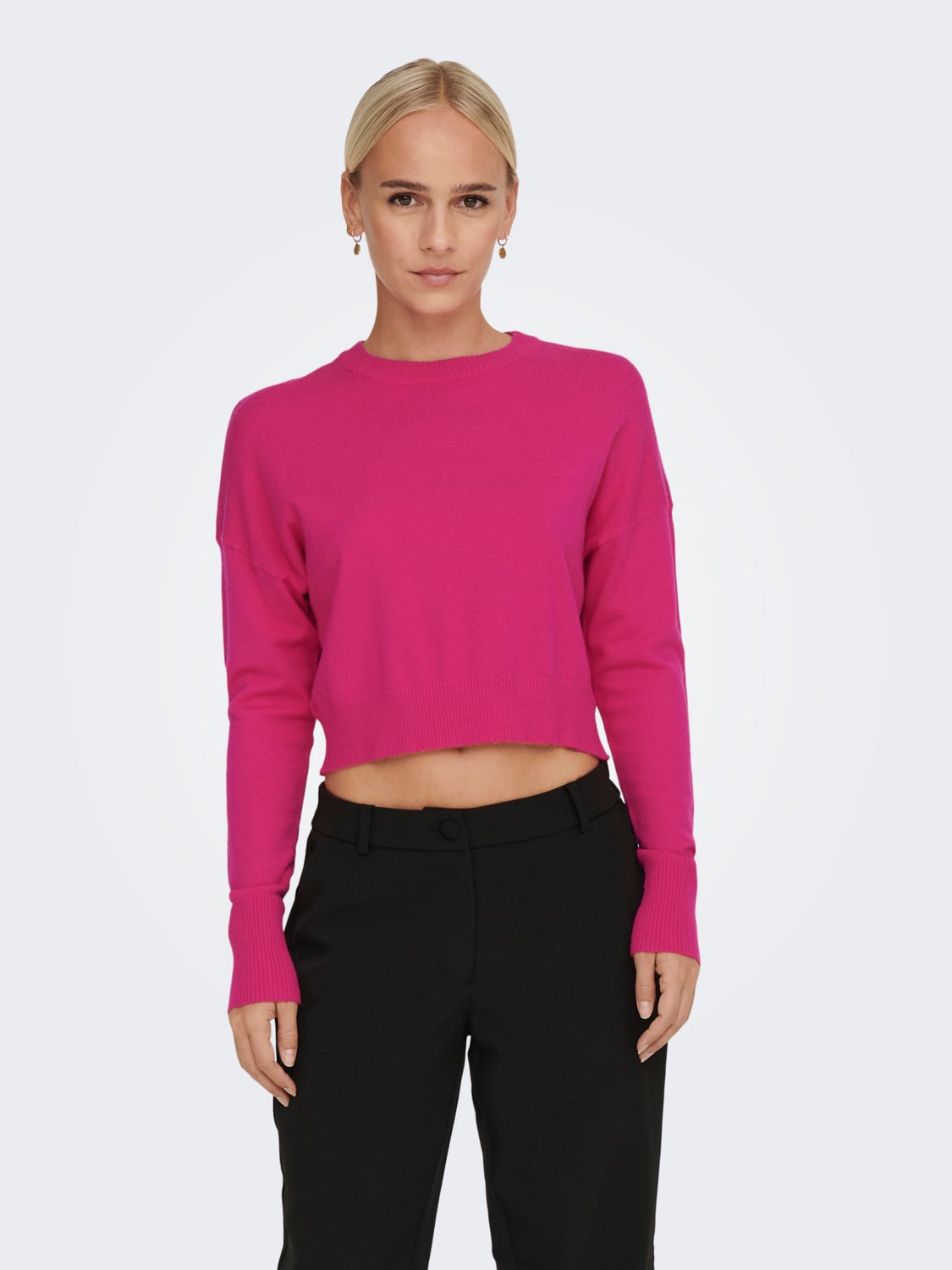 Cropped knitted Pullover