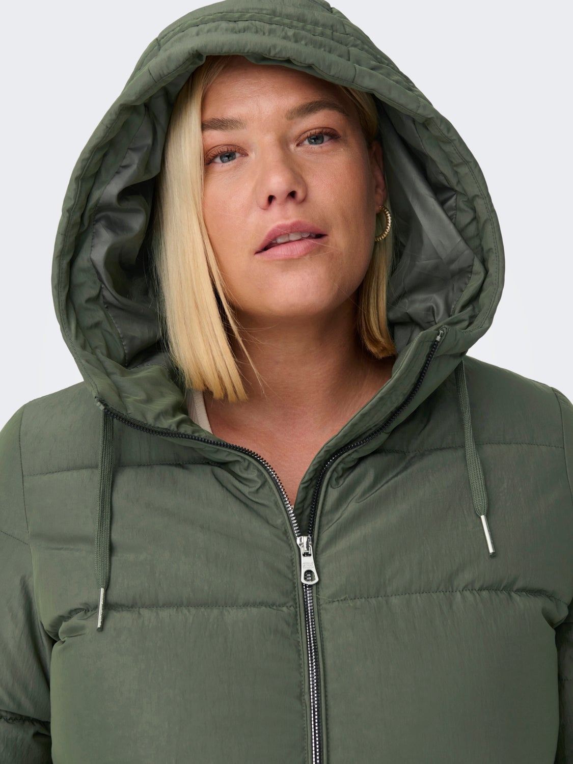 curvy Hooded puffer coat