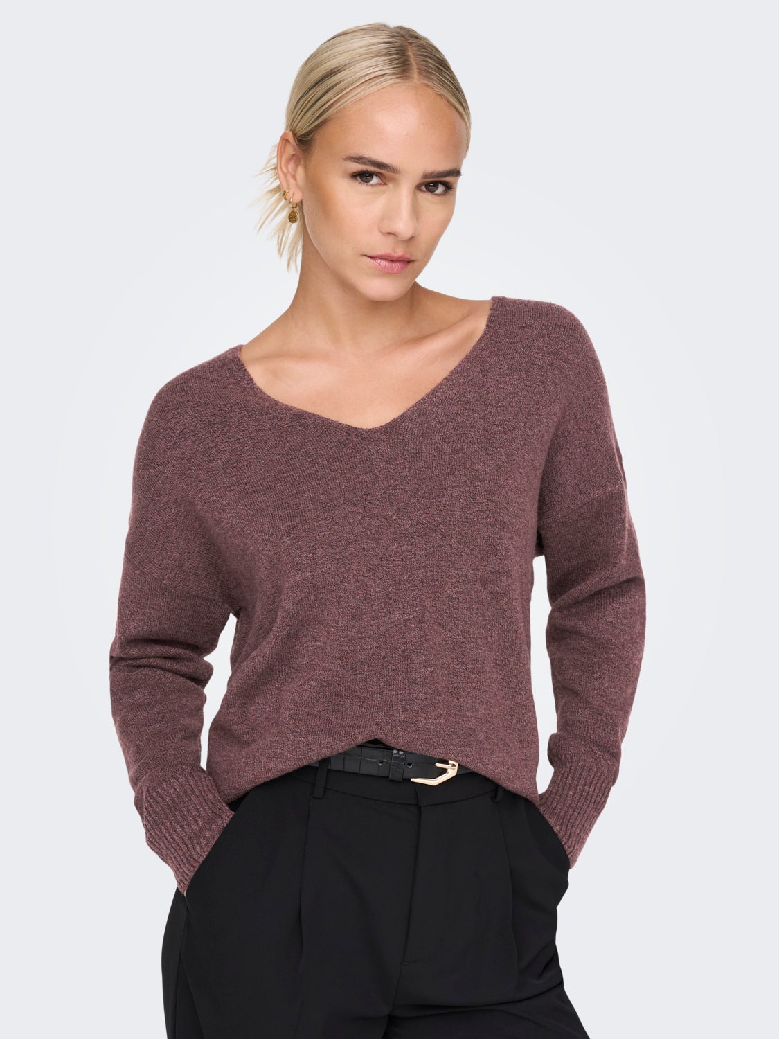 V-neck Knitted Pullover