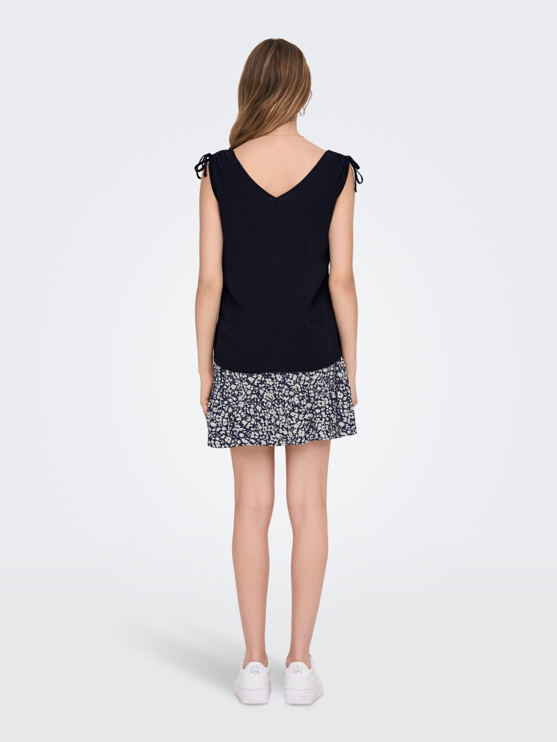 V-Neck Top With Strap Details