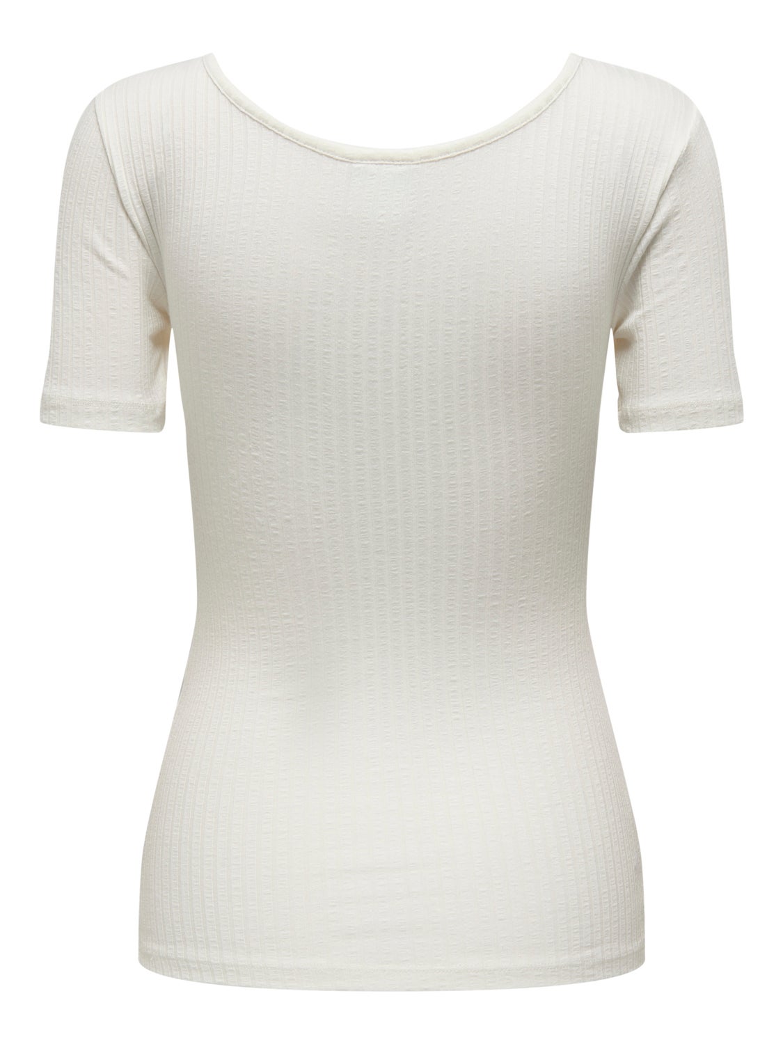 O-Neck T-shirt with Buttons