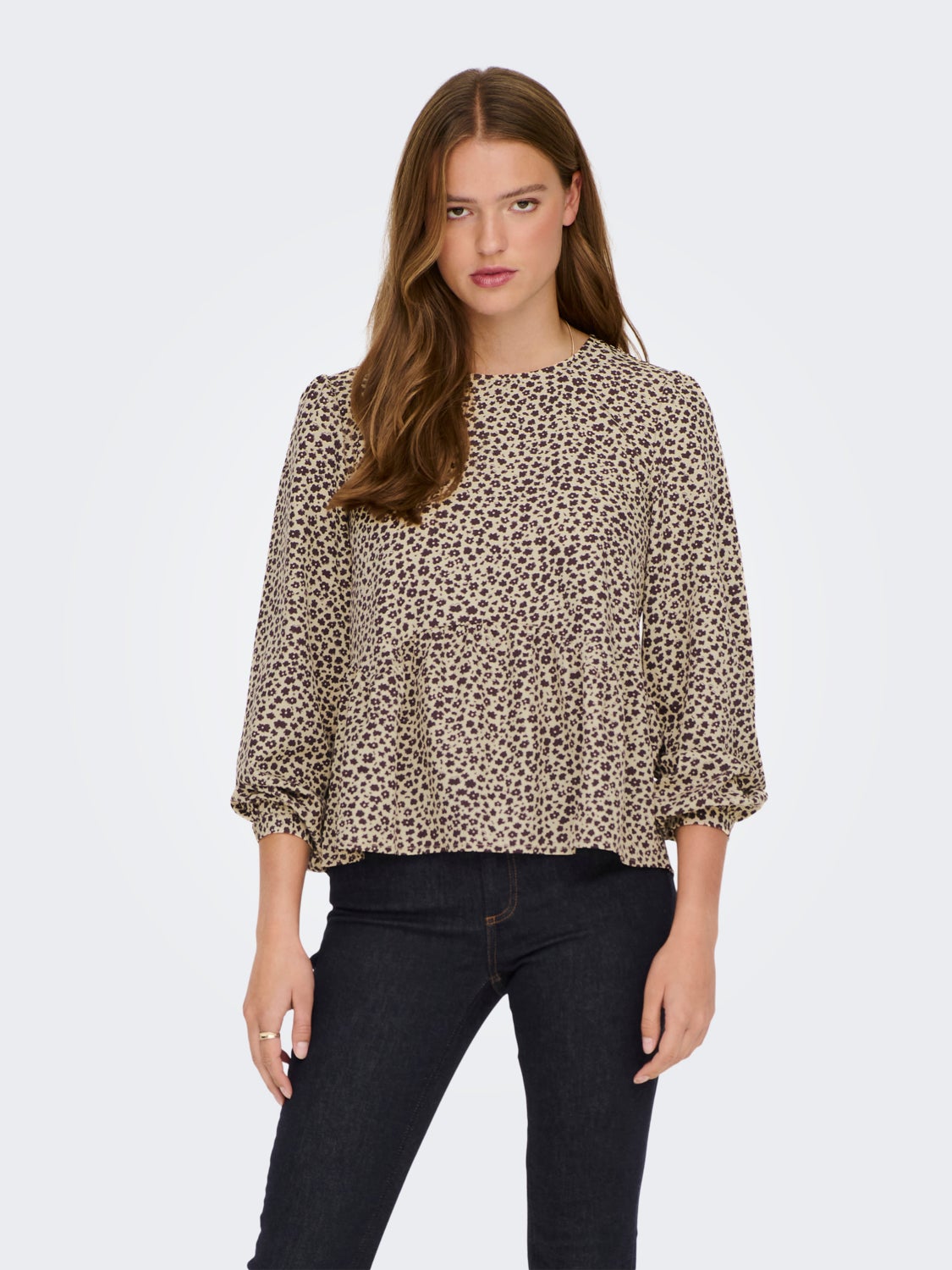 Peplum Long Sleeved Top