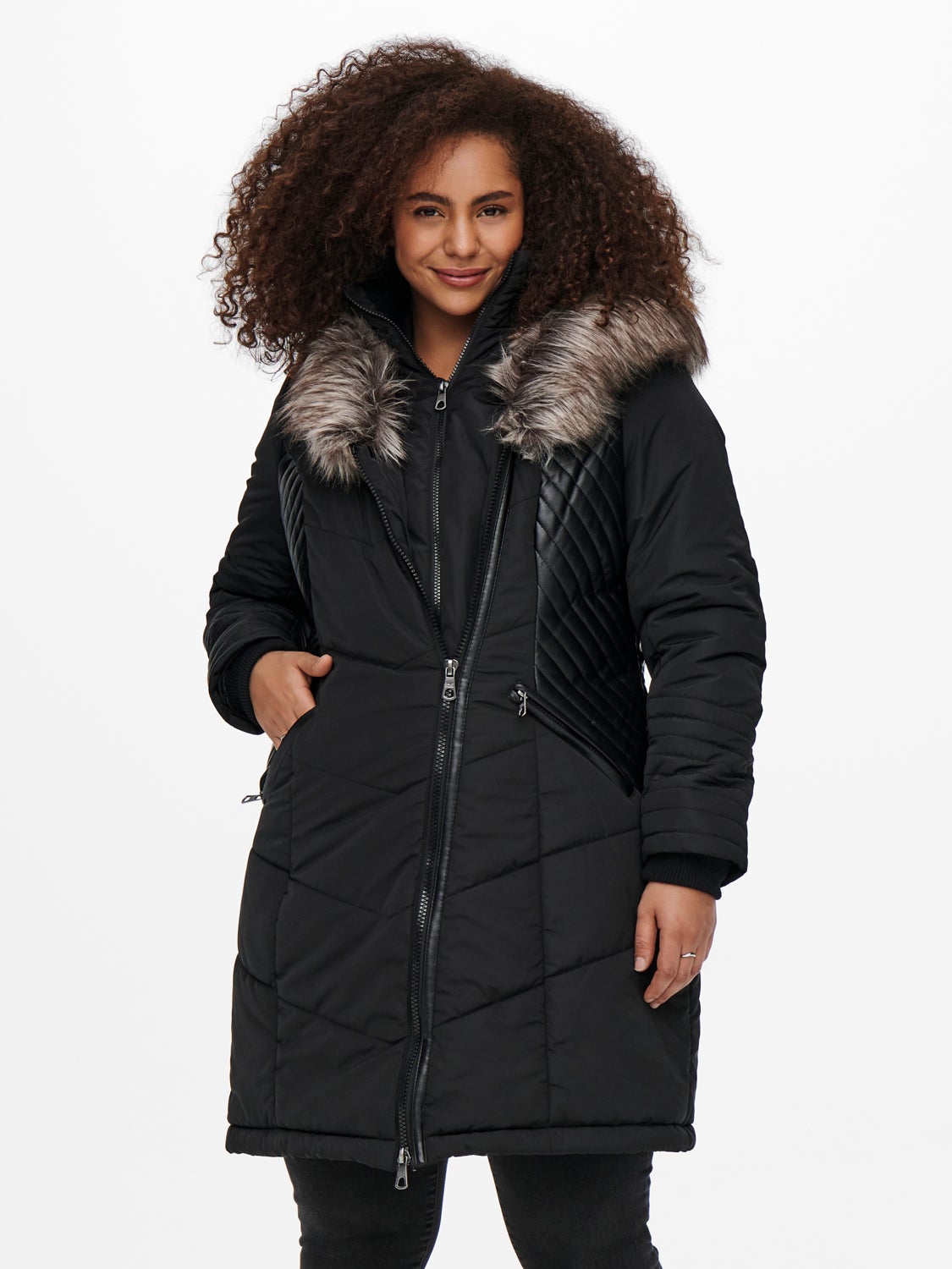 Curvy nylon Coat