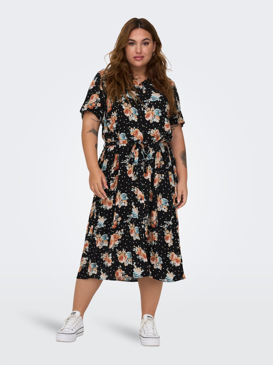 Curvy printed Shirt dress