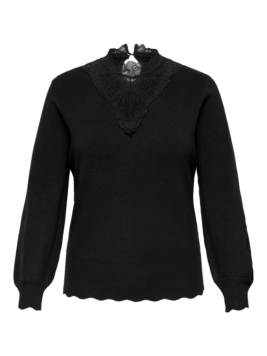 Curvy v-neck knitted pullover