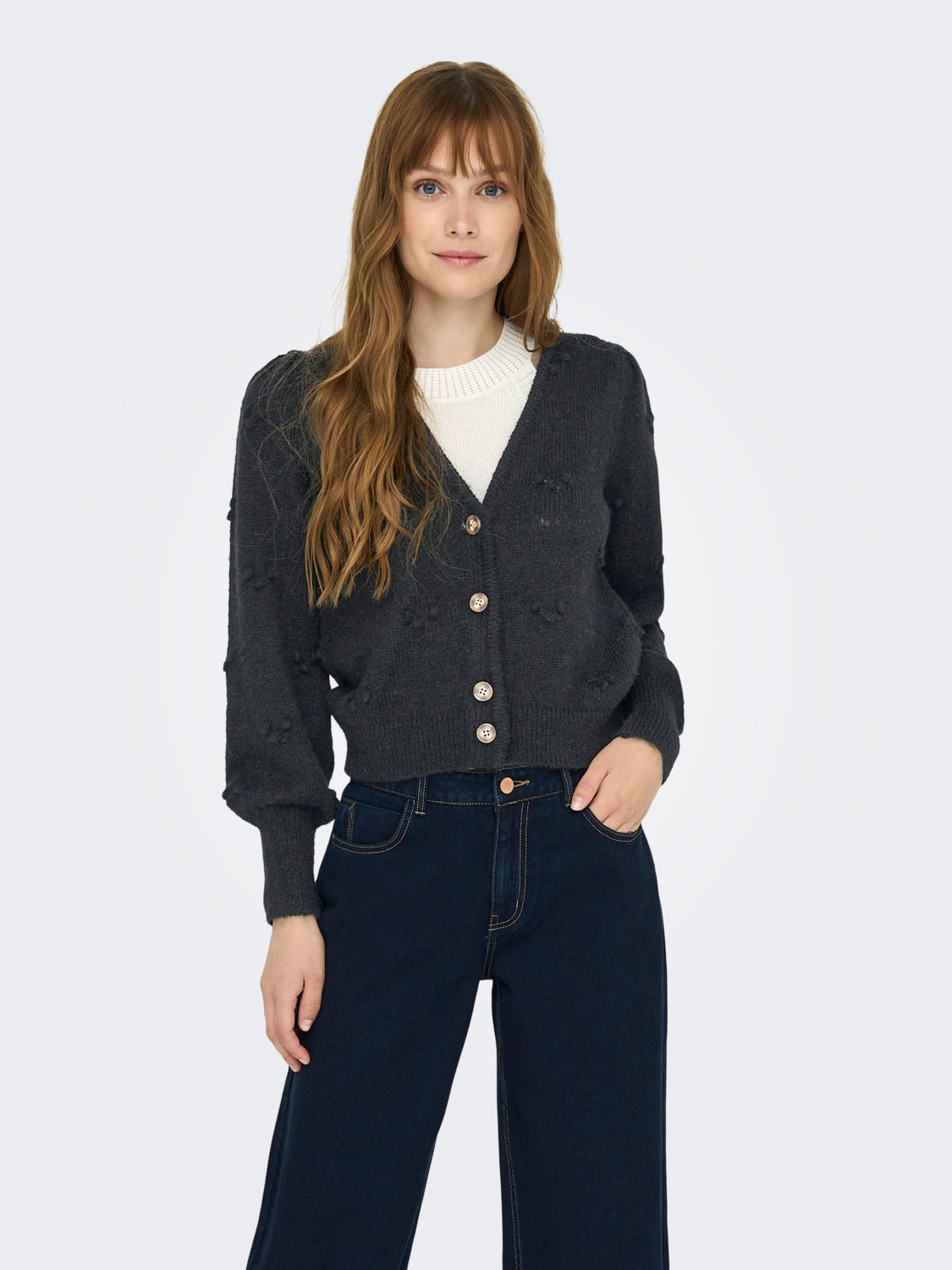 Dot structured Knitted Cardigan