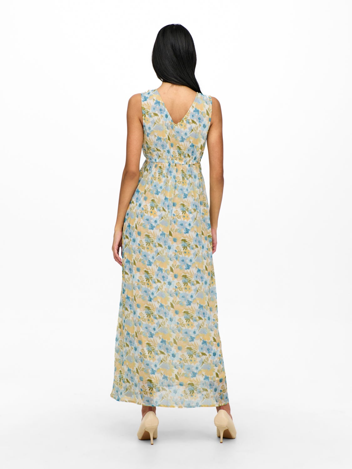 Frill V-neck Maxi dress