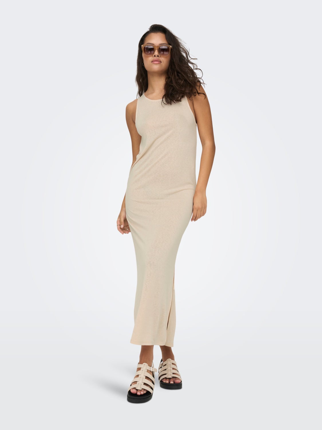 O-Neck Maxi Dress