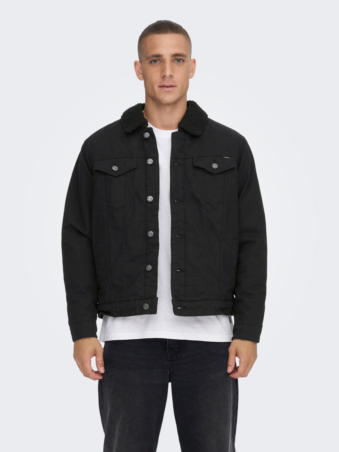 Canvas Jacket with Teddy