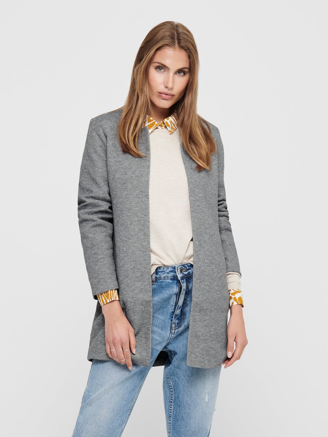 Solid color coatigan