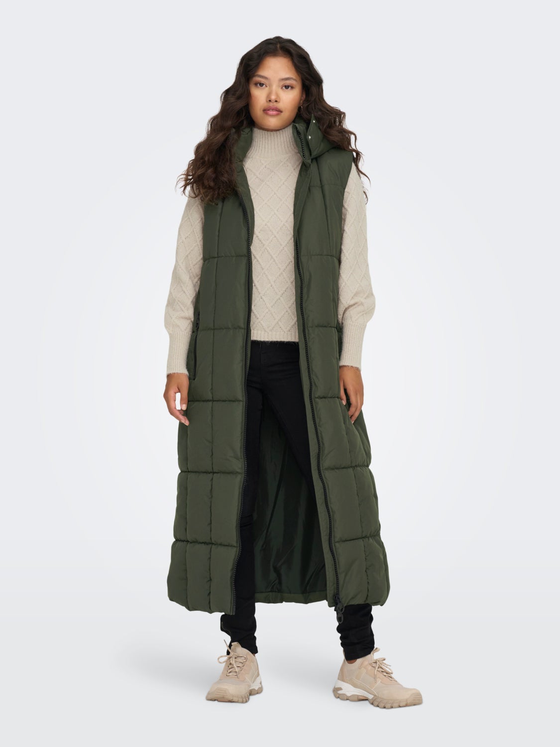 Long puffer gilet