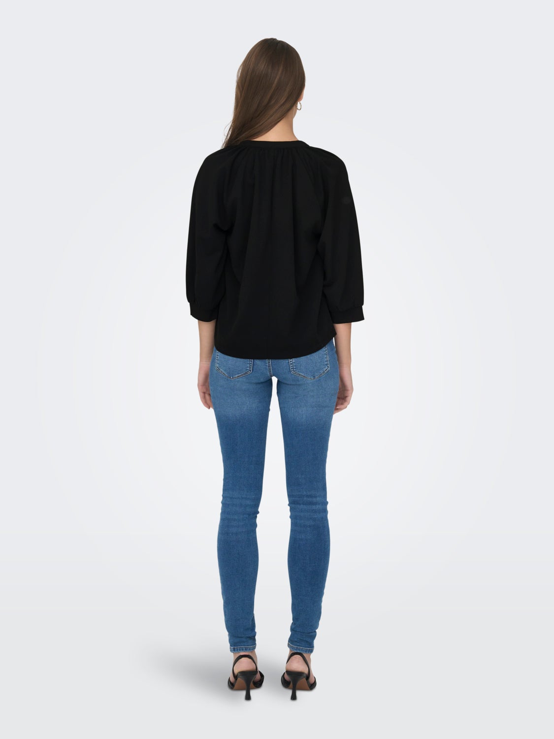 V-neck top with 3/4 sleeves