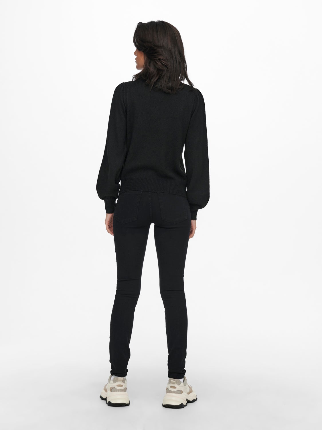 High neck knitted pullover