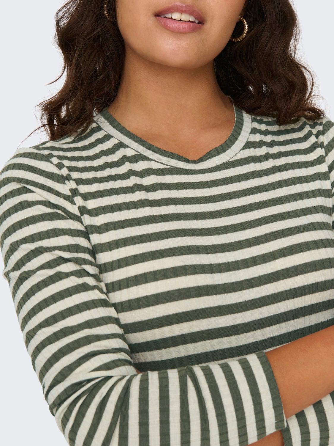 Striped Long Sleeves Top