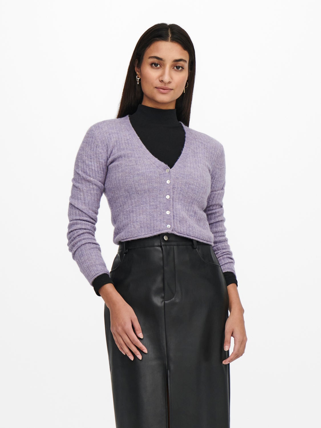 Solid Colored Knitted Cardigan