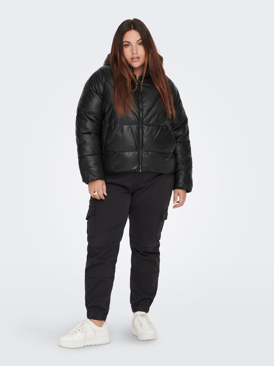 O-Neck Curve Quilted Jacket