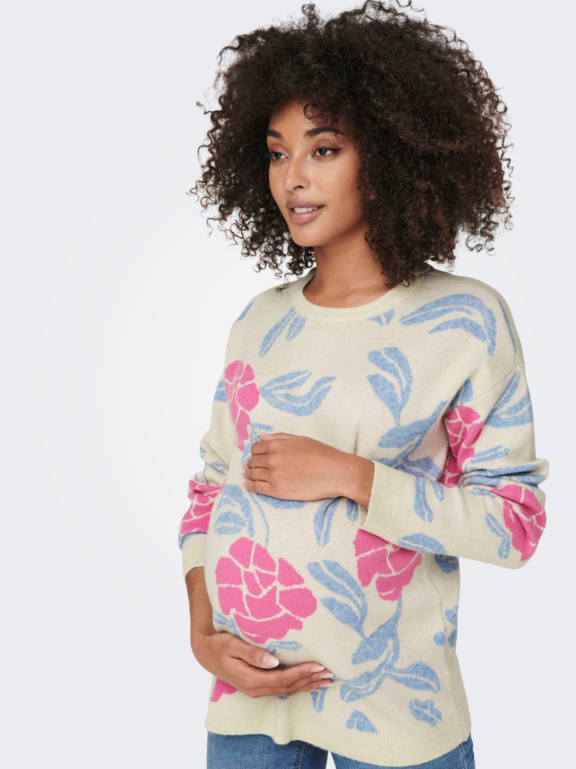 Mama patterned Knitted Pullover