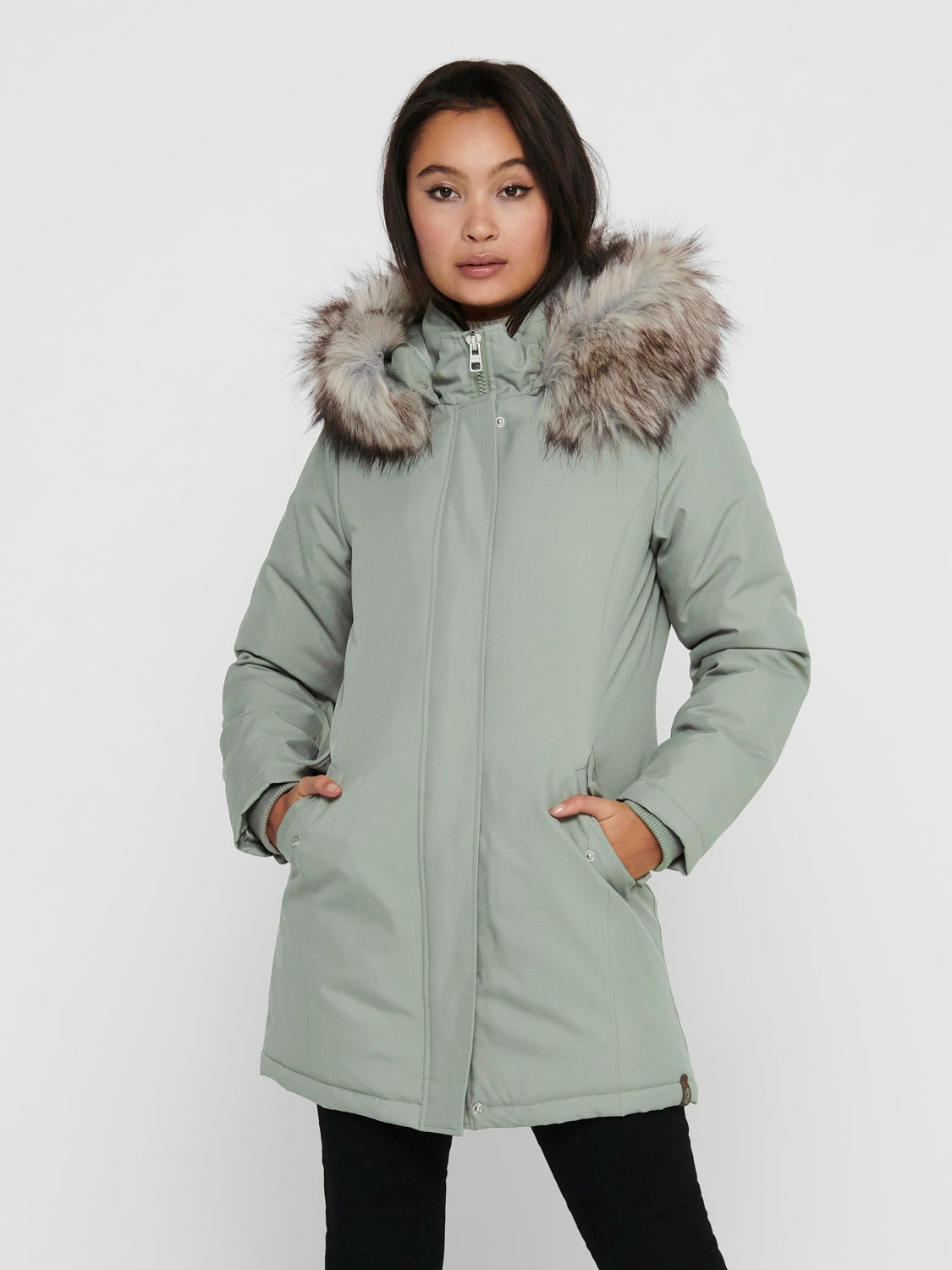 Solid Parka coat