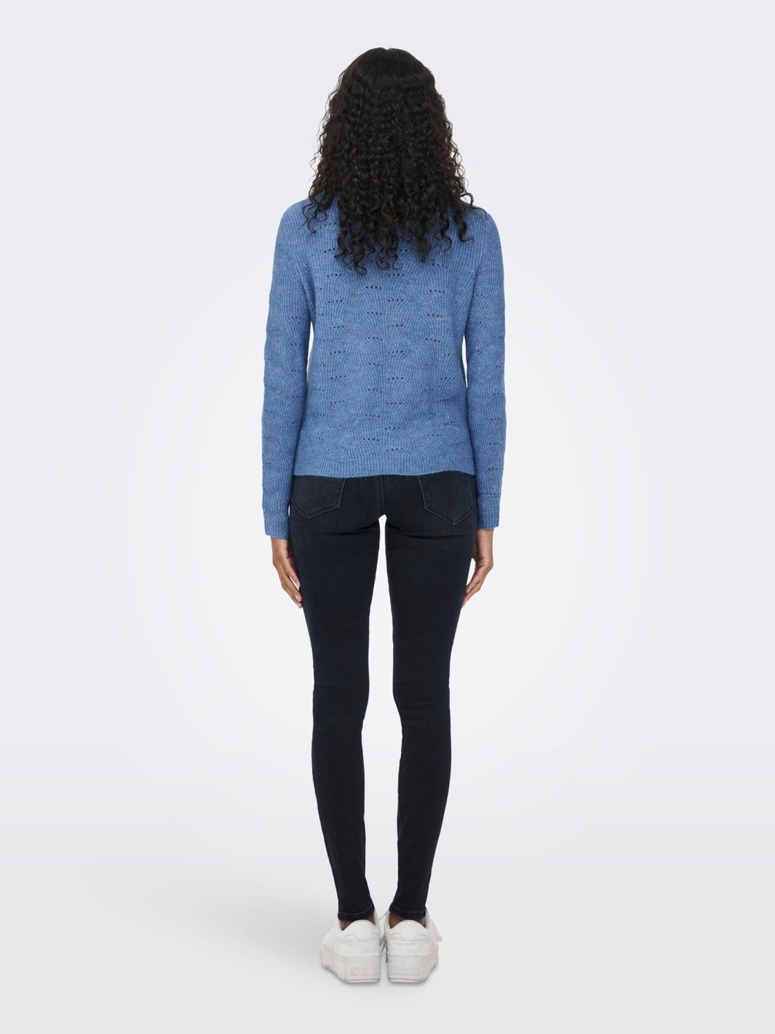 o-hals Solid colored Knitted Pullover
