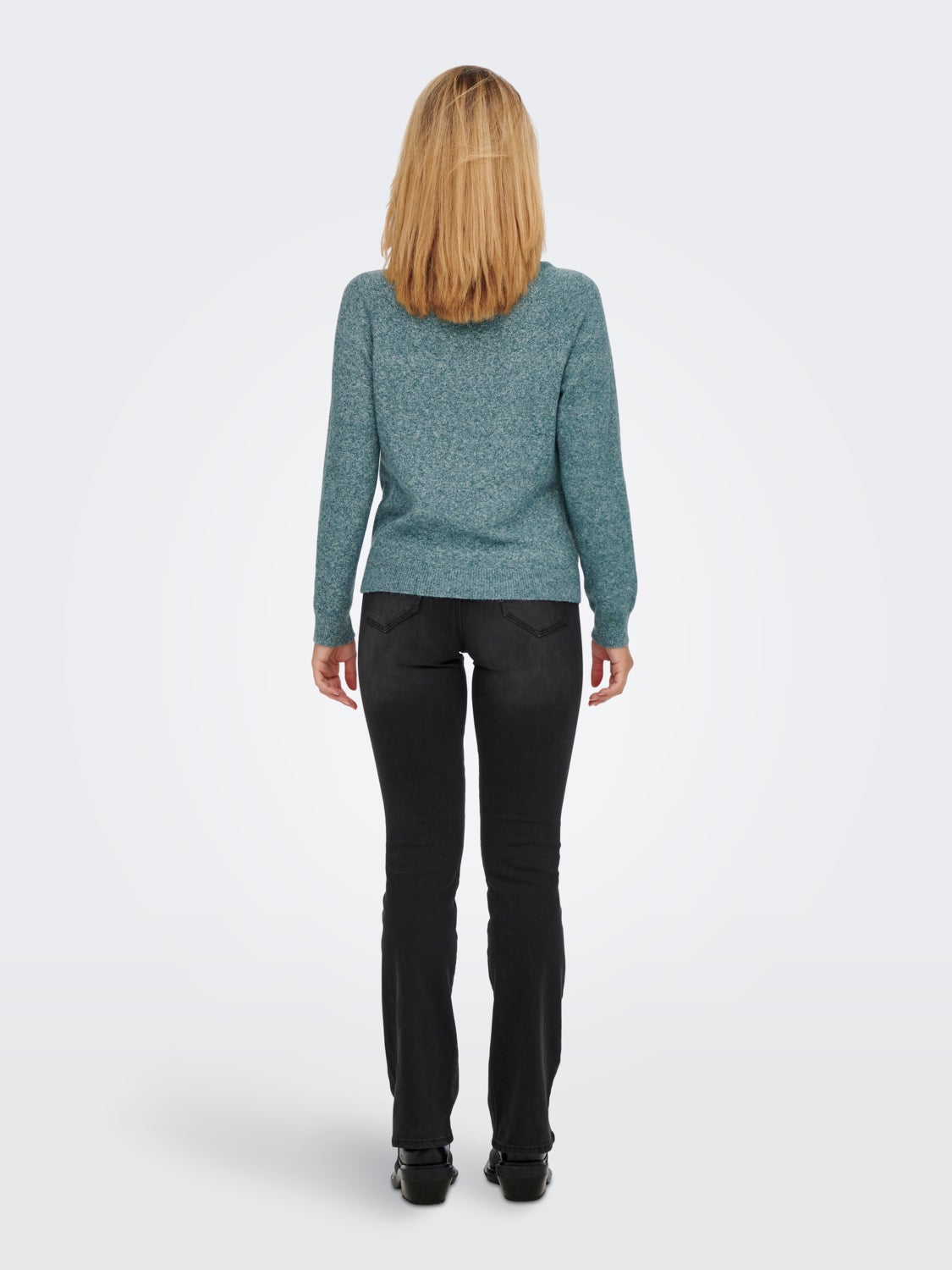 high neck knitted pullover
