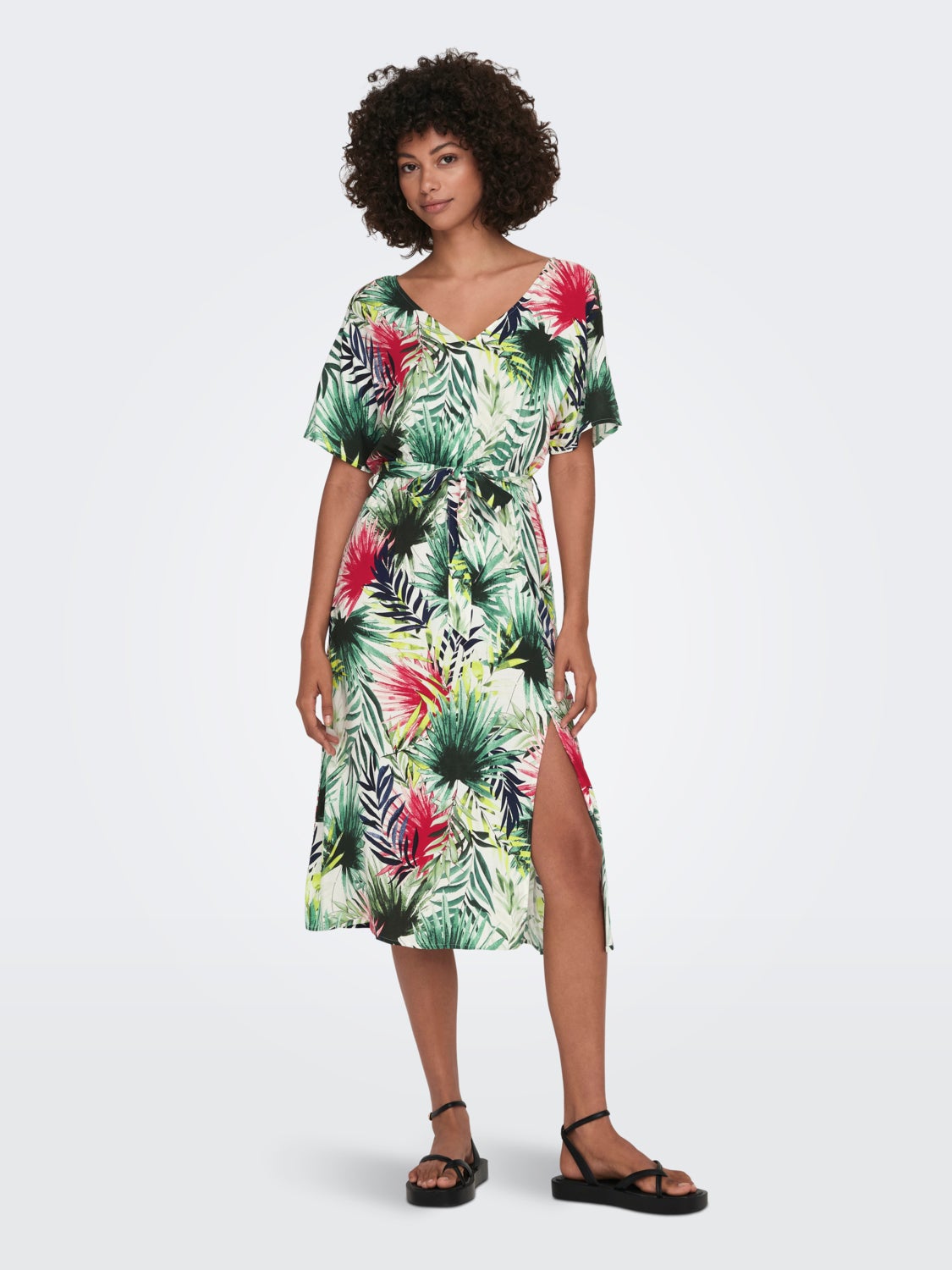 Midi Dress With Belt