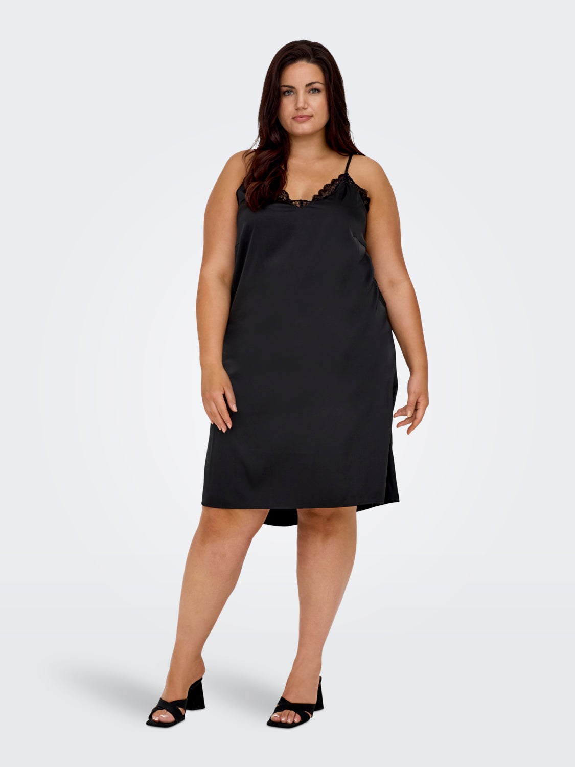 Curvy mini satin night dress
