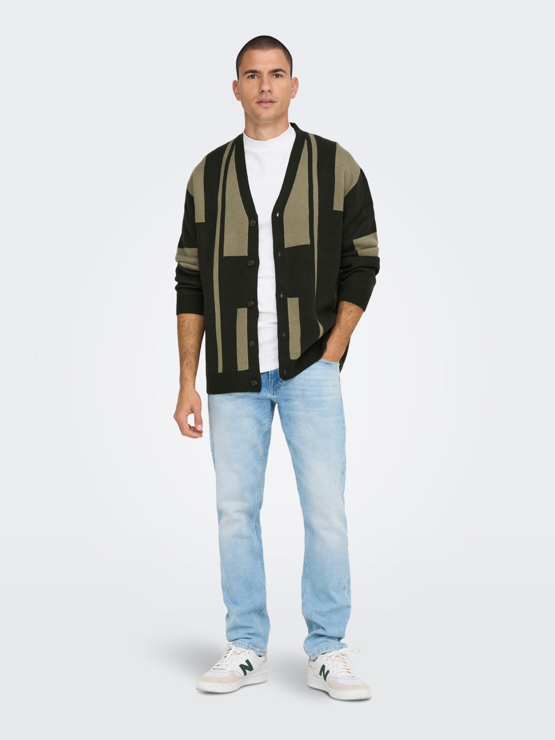 V-Neck Knit Cardigan