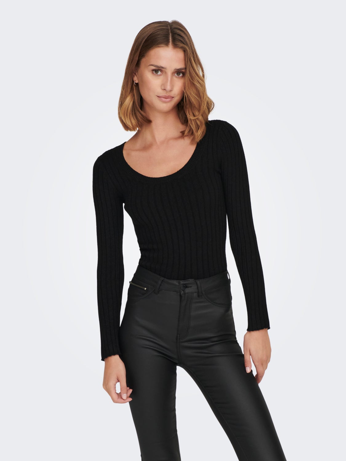 U-neck Knitted Pullover