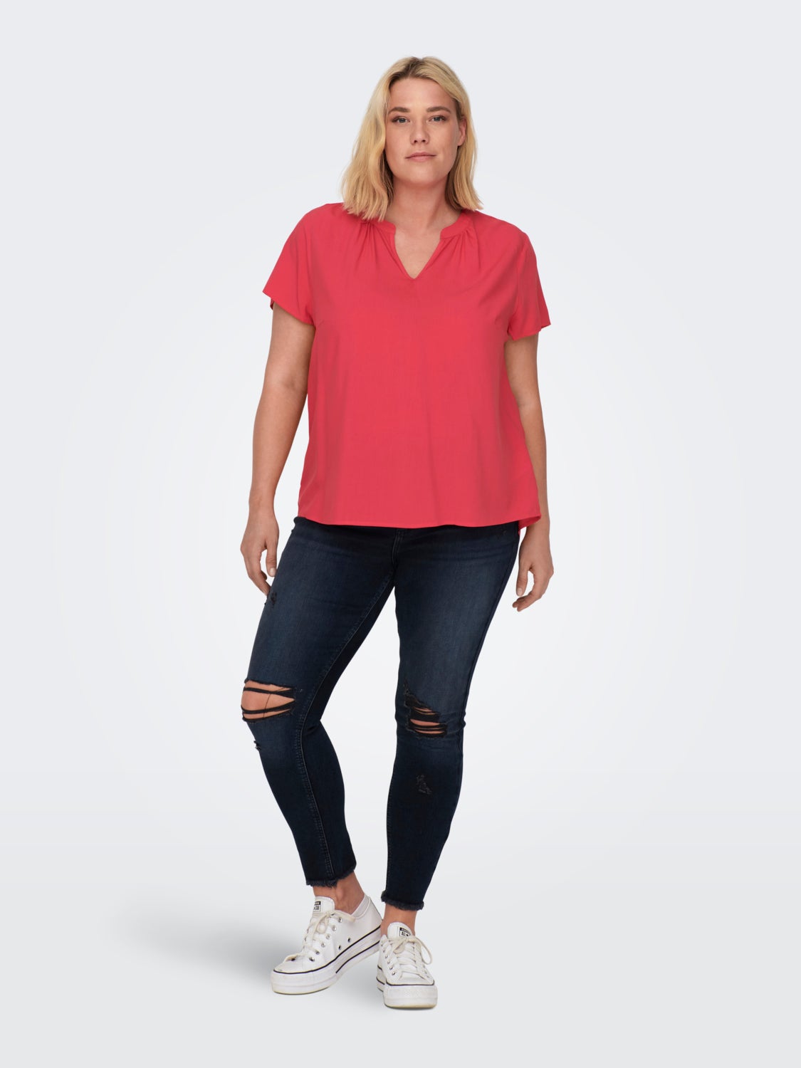 Curvy cap sleeved Top