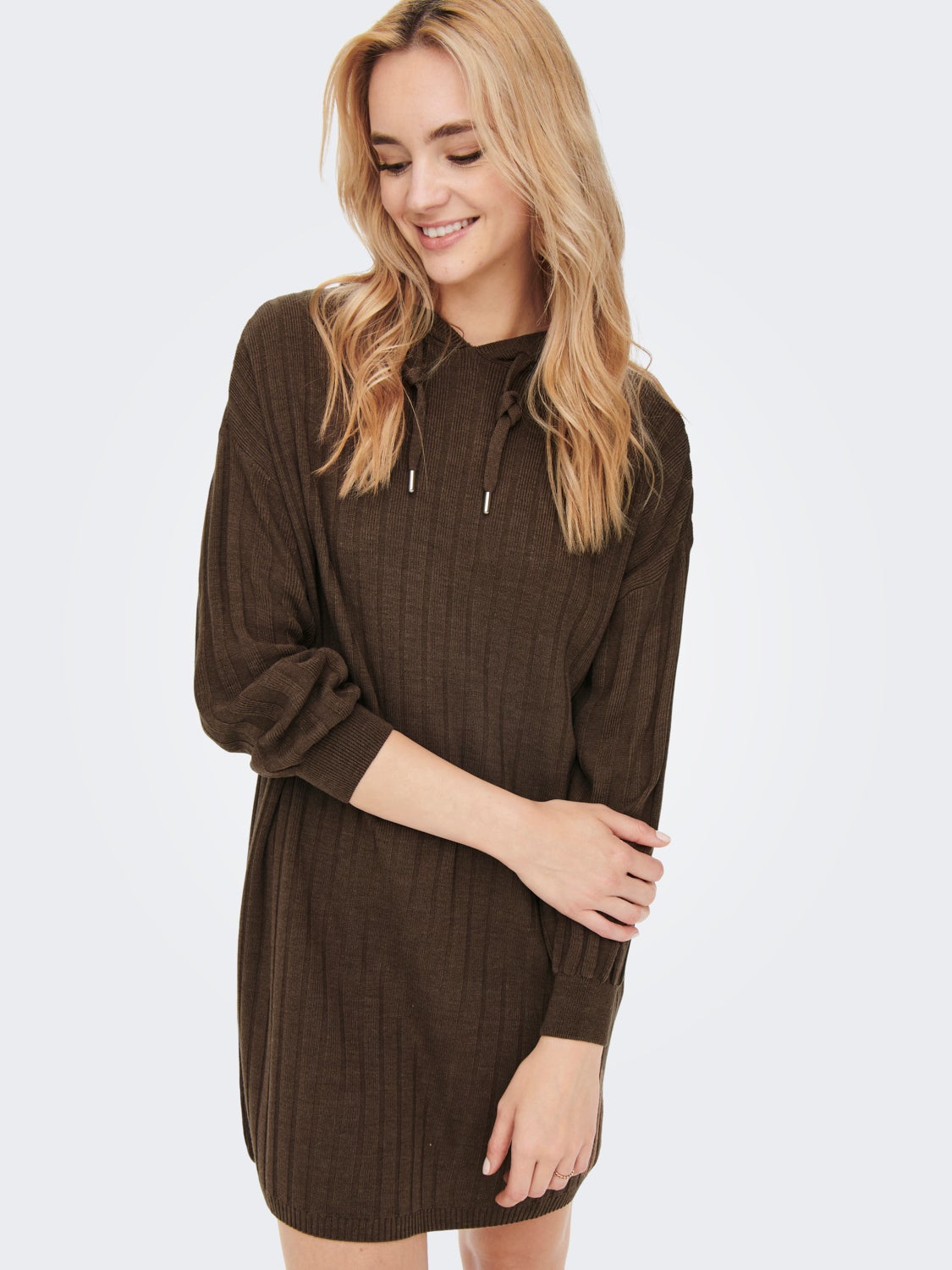 Knitted hoodie dress