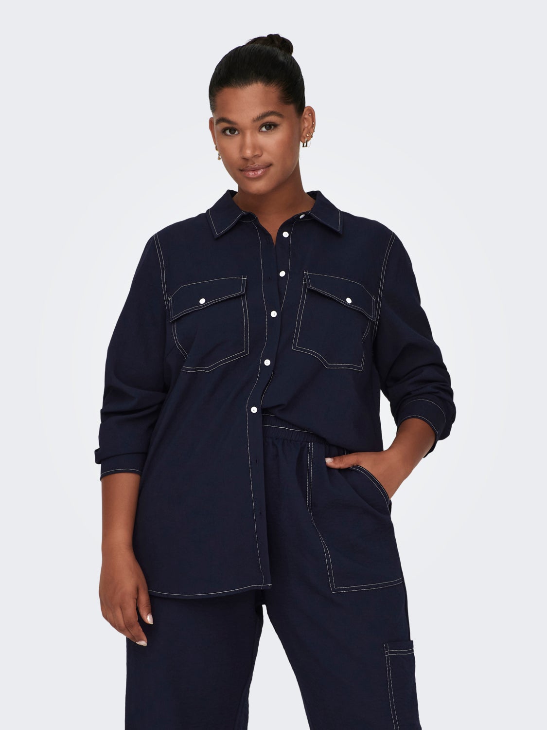 Curvy long sleeve shirt