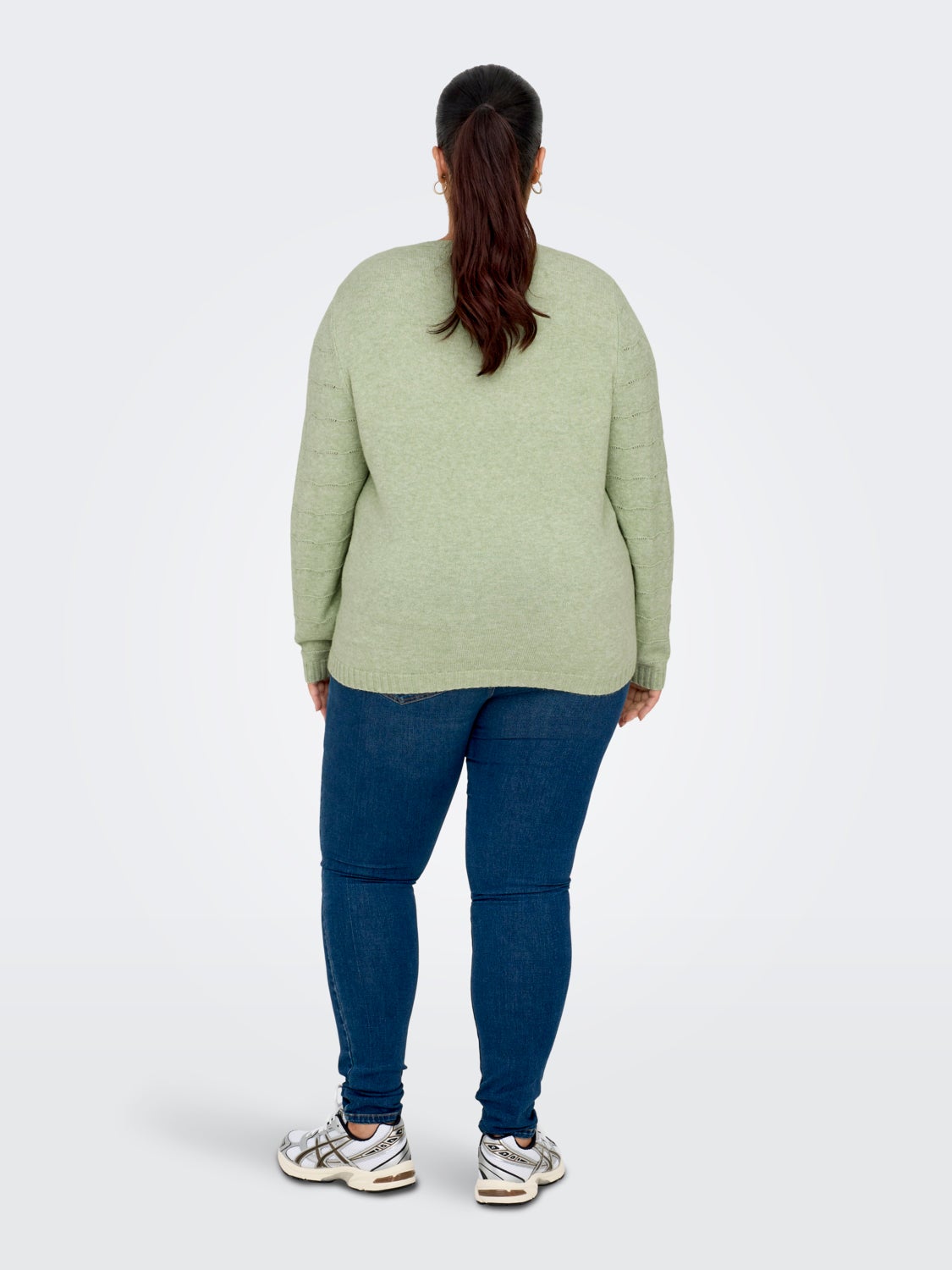 Curvy o-hals sweatshirt